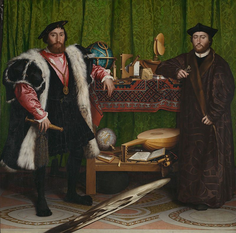 Hans Holbein the Younger The Ambassadors 1533 Oil on oak,